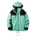 thumbnail image 1 of Fankiway Manteau Coupe-Vent à Capuche pour Femme à Manches Longues Manteau de Randonnée Extérieur Résistant à l'Eau Bleu Pâle 2TG, 1 of 2