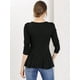 thumbnail image 5 of CamiBásiDe ManLarCon Cuello Redondo Y Peplum Informal PaMujer Negro XXL, 5 of 6