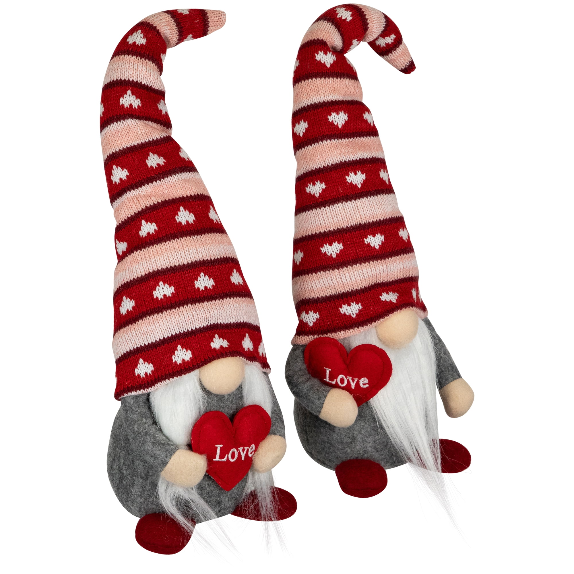 Northlight Girl and Boy "Love" Heart Valentine's Day Gnomes - 15" - Set of 2