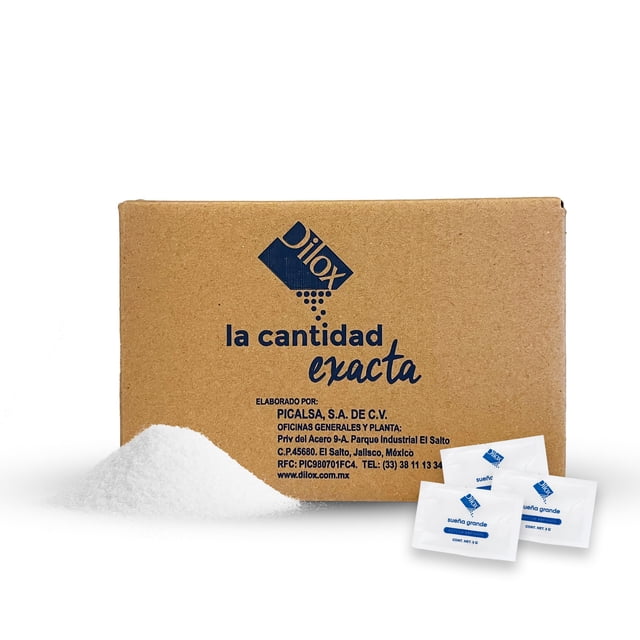 DILOX Azúcar Refinada En Sobres 4g - Paquete De 1000 sobres | Endulzante Para Café, Bebidas Y Postres | Cristales Puros Y Uniformes | Ideal para Reposteria y Pasteleria