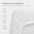 thumbnail image 5 of Comfy Cubs Muslin Fitted Bassinet Crib Sheet, Extra Soft 100% Muslin Cotton Bassinet Sheets (White), 5 of 7