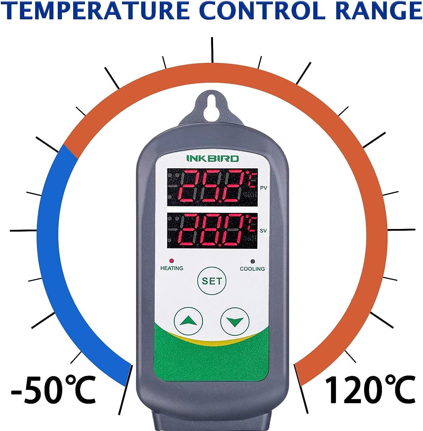 Inkbird ITC-308 Digital Temperature Controller Outlet Thermostat 2-Stage  1100W with Sensor Reptile Beer Brewing Kegs Fridge Cured Meat Breeding  Growing: : Industrial & Scientific