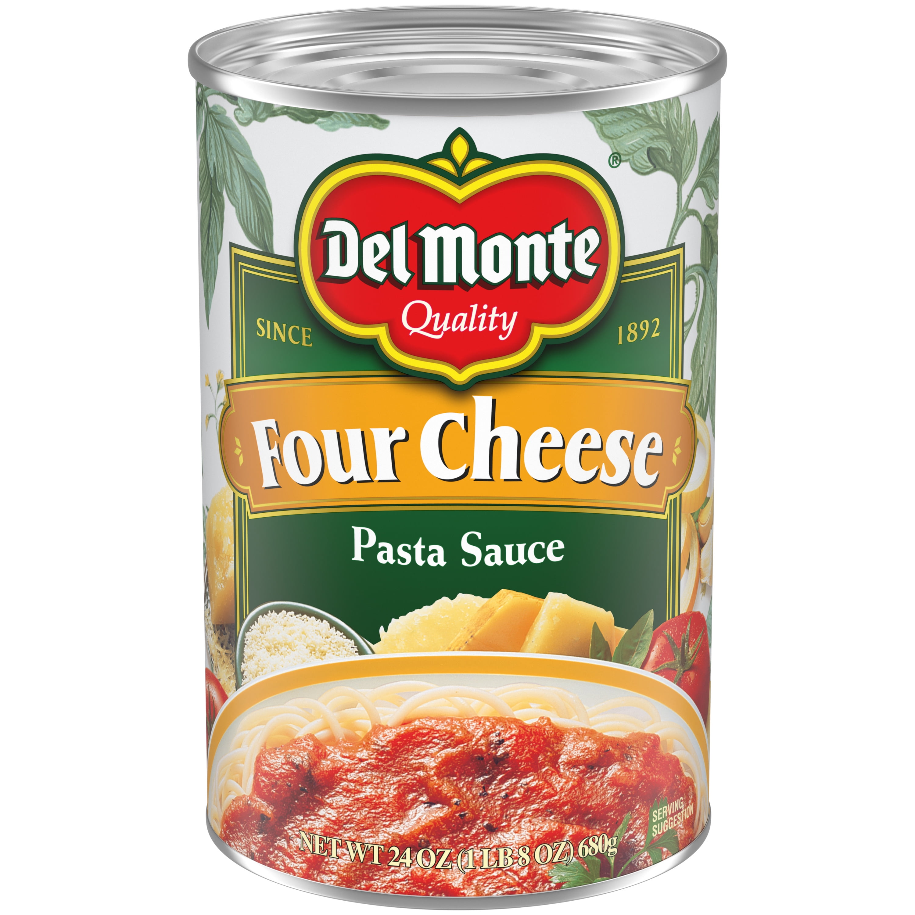 Del Monte, Four Cheese Pasta Sauce, 24 oz, Shelf Stable, Aluminum Can
