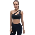 thumbnail image 3 of Sujetador deportivo de un solo hombro para mujer Sujetadores de entrenamiento, 3 of 5