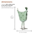 thumbnail image 3 of Alpine Corporation Metal Polka Dot Hen Decor Green Iron Decoration, 1.8 lbs, 3 of 12