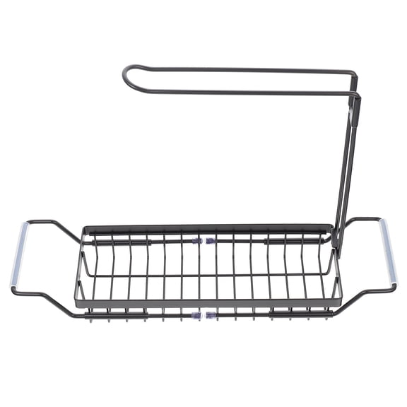 MOKKHNB Kitchen Drain Rack Black Stainless Steel 1Pcs