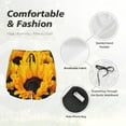 thumbnail image 4 of Bixox Women's Flower Bush Sunflower pattern 2 in 1 Running Shorts - Lightweight Athletic Workout Gym Yoga Shorts Liner with Pockets - Large, 4 of 7