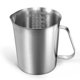 thumbnail image 1 of Taza medidora, 1000 ml [3 escalas de medición, incluida escala de tazas, escala ML, escala OZ] Jarra de leche con taza medidora de acero inoxidable con marcado con asa, jarra medidora de leche, 1 of 5