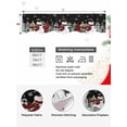 thumbnail image 5 of Black Christmas Fireplace Mantle Scarf, Snowman Plaid Xmas Tree Winter Snowflake Mantel Cover Table Runner for Home Living Room Door Window, Indoor Outdoor Holiday Party Decor 17" x 70", 5 of 6