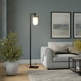 thumbnail image 4 of Evelyn&Zoe Shiloh 68" Tall Floor Lamp with Glass Shade, Blackened Bronze/White Milk, 4 of 7