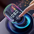 thumbnail image 4 of Car Bluetooth 5.0 FM Transmitter MP3 Player, PD 20W + USB Fast Charging, Hands-Free Call U-Disk Music Play, Digital Display Voltage Monitor, Universal 12V/24V for Car Truck SUV Android iOS, 4 of 8