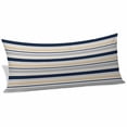 thumbnail image 2 of Beige Navy Blue Striped Body Pillow Covers 20"x60", Farmhouse Stripes Modern Abstract Art Soft Brushed Microfiber Breathable Throw Pillow Covers, Pillowcase with Zipper for Couch Sofa Bedroom, 2 of 9
