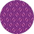 thumbnail image 1 of Ahgly Company Indoor Round Patterned Dark Magenta Purple Area Rugs, 5' Round, 1 of 6