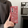 thumbnail image 2 of TECH CIRCLE Glitter Case for Samsung Galaxy Z Fold 5, Bling Glossy Shiny Lightweight Case Skin-Friendly Full Body Shockproof Protection Phone Cover for Samsung Galaxy Z Fold 5  7.6" 2023,Red, 2 of 6