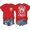 Red, variant on Graphic Tees for Women Casual Short Sleeve Tee with Double Letter Print for Everyday Comfort and Easy Styling Pink 3XL