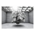 thumbnail image 3 of Tiptophomedecor 3D Illusion Wallpaper Wall Mural - Concrete Prison, 3 of 4