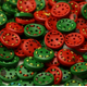 thumbnail image 4 of Nvzi 300 botones de cáscara de coco marrón de 0,51 pulgadas, botones naturales y ecológicos con patrones de textura únicos, adecuados para la decoración de accesorios de ropa, con bordes punteados., 4 of 5