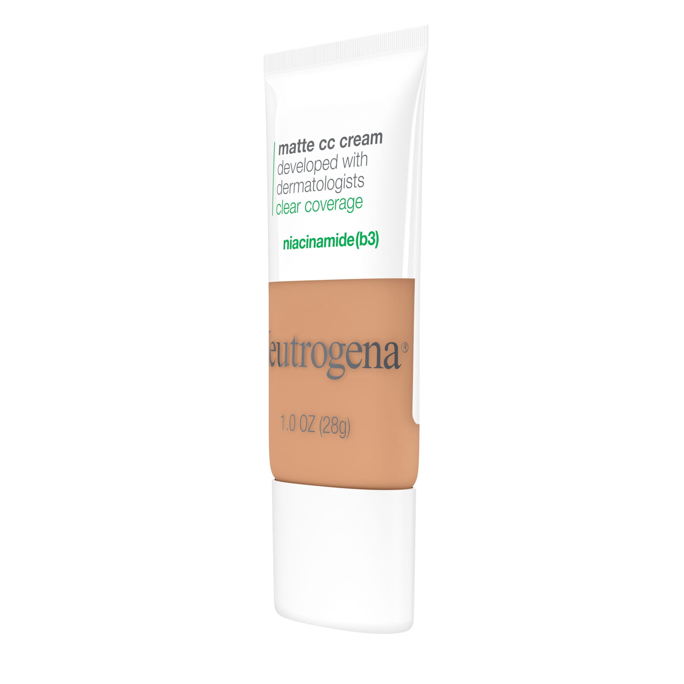 (2 pack) Neutrogena Clear Coverage Flawless Matte CC Cream, Wheat, 1 oz