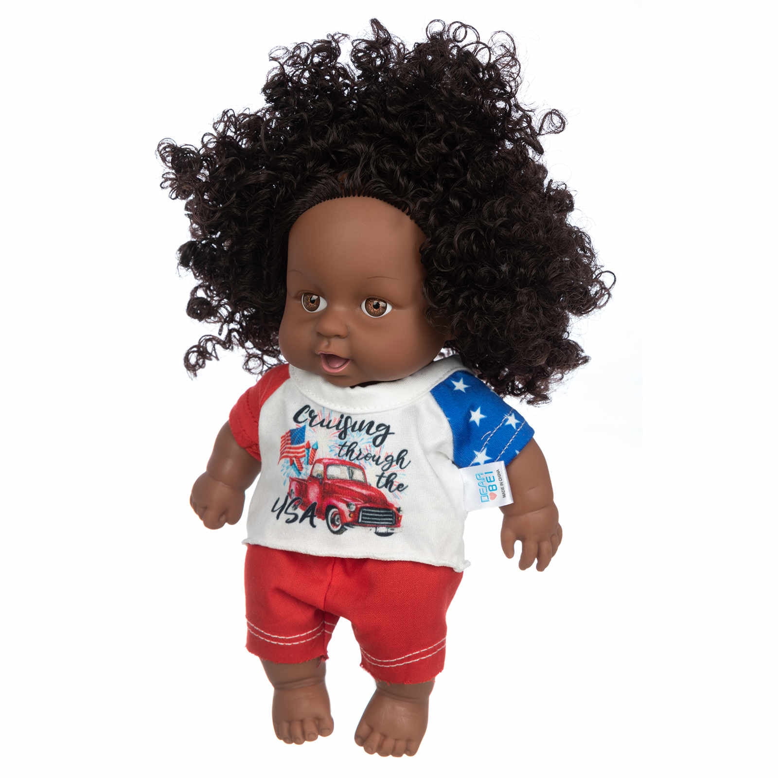 qucoqpe 12Inch Black Baby Doll Set African American Doll Set