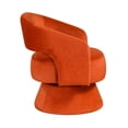 thumbnail image 6 of Orange Velvet Upholstered Home Chair - Solid Wood & Plywood 18.5" Seat Height Furniture Accent Frame 360-degree Rotation Primary Living Space, 6 of 6