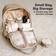 thumbnail image 2 of KeaBabies Mochila para pañales - Mochilas multifuncionales para pañales de viaje, bolsas para cambiar pañales para bebés de maternidad, capacidad compacta de 12 litros, cuero de PU, impermeable, unise, 2 of 5