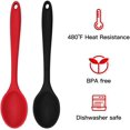 thumbnail image 2 of 2 Packs Silicone Nonstick Mixing Spoon, BPA Free and Food Grade Serving Cooking Spoon, High Heat Resistant to 480°F, Hygienic Design Cooking Utensil for Mixing & Serving, 2 of 8