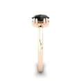 thumbnail image 5 of SuperJeweler 1 Carat Rose Cut Oval Black Diamond Solitaire Engagement Ring In 14 Karat Rose Gold For Women, 5 of 6