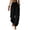Black, variant on Womens Harem Pants Baggy Wide Leg Trousers High Smocked Waist Casual Lounge Bottoms Boho Hippie Fashion Streetwear Clothes Everyday Clothing