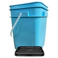 thumbnail image 3 of Hymkun 4 Gallon Square Food Grade Plastic Bucket with Lid, Made in USA (Pack of 2) BPA (Aqua), 3 of 4