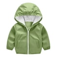 thumbnail image 2 of ZOYOEN Toddler Boys Rain Jacket with Hood- Lightweight Zipper Long Sleeve Waterproof Windbreaker Green Size 1 T, 2 of 7