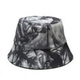 thumbnail image 5 of CoCopeanut New Fashion Autumn Winter Multicolor Tie Dye Bucket Hats Man Canvas Fisherman Caps Women Hat Vacation Sun Cap Sunscreen Hat Gift, 5 of 6