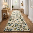 thumbnail image 5 of Tufted Wool Rug 11x13, for Hallway, Living room, Handmade Rug, Floral Woolen Carpet., 5 of 8