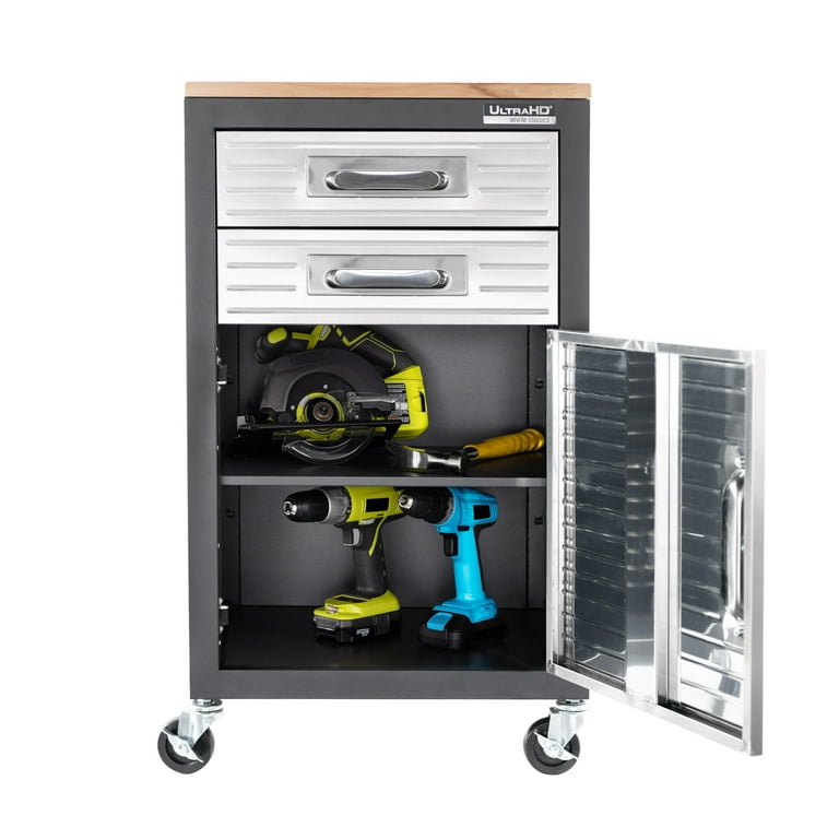 Seville UltraHD 2-Drawer Rolling Tool Storage Cabinet w/ Pegboard