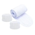 thumbnail image 4 of Juego de 3 diademas y muñequeras para lavado facial, deportivas, de yoga, para mujeres y niñas, regalos suaves Blanco, 4 of 9