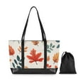 thumbnail image 7 of FORMRS Laptop Tote Bag for Women with 15.6" Computer Compartments Handbag, Hand Drawn Autumn Leaves, 7 of 7