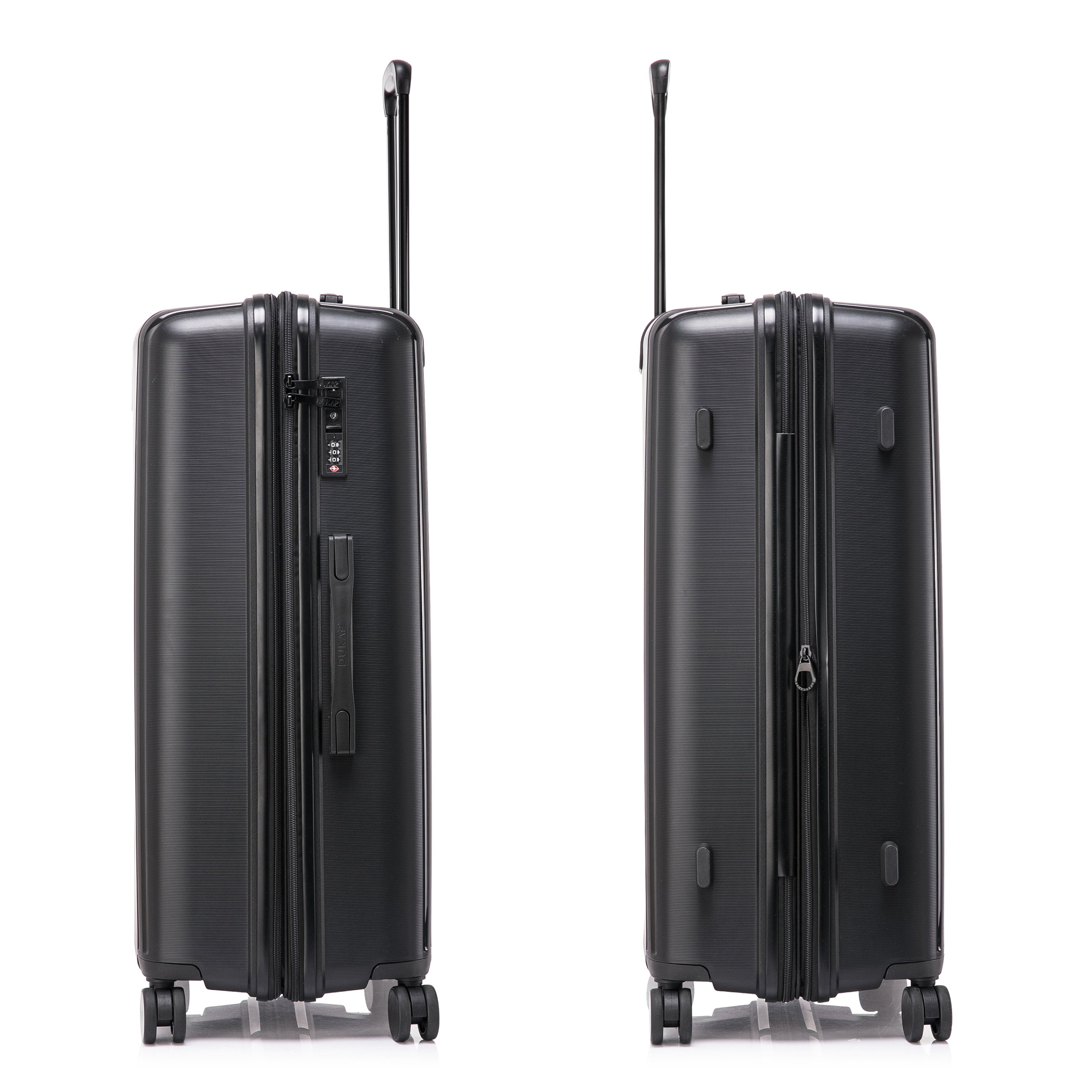 DUKAP AIRLEY 28" Lightweight Hardside Checked Luggage with Spinner Wheels, Handle and Trolley, Black