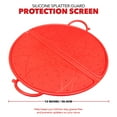 thumbnail image 2 of Splatter Screen Pan Guard Frying Bacon Grease Oil Red Silicone Gaurd Stove Top Cooking Exultimate, 2 of 7