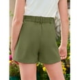 thumbnail image 3 of CCRFTGI Shorts for Kids Girls Size 7 Athletic Elastic Button Lightweight Wide Leg Summer Shorts Army Green 13-14 Years, 3 of 3