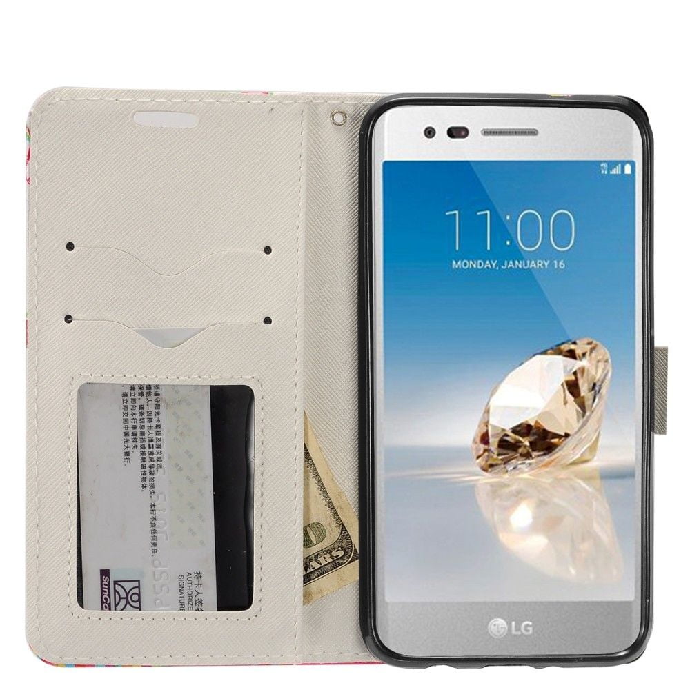 - NEBFE11566#4 / M200N Wallet Case with Card Holder Folding Kickstand Leather Case Flip Cover for LG K8 2017 NEXCURIO LG K8 2017 