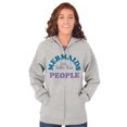 thumbnail image 5 of Mermaids are Better Than People Funny Zip Hoodie Sweatshirt Women Brisco Brands S, 5 of 6