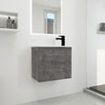 thumbnail image 4 of Litake 22'' Wall-Mounted Bathroom Vanity With Ceramic Sink Easy Assembly Modern Bathroom Storage Cabinet (22 x 13 x 19.7in), 4 of 9