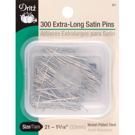 UPC: 0072879102932 | Size 21 – Dritz Extra-Long Satin Pins 300/Pkg