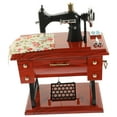 thumbnail image 5 of OUNONA Dark Red Vintage Sewing Machine Design Music Box for Decoration ABS Ornament 6.5 x 4.5 x 3.5 Inches, 5 of 8