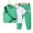 Green, variant on 4pcs Boys Casual Clothes Set - Breathable Short Sleeve T-shirt, Stylish Sleeveless Vest, Practical Cargo Pants, and Convenient Crossbody Bag For Outwear Brown