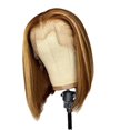 thumbnail image 1 of Peluca de cabello humano prepeinado, peluca de cabello brasileño para mujer, sin adhesivo, adecuada para mujeres negras con pelo de bebé, 13,7 pulgadas, 1 of 5