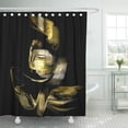 thumbnail image 1 of Cortina de Ducha ABPHQTO Fractal Sail Away Amarillo Abstracto Digital Negro dorado Blanco 150x180 cm, 1 of 1