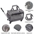 thumbnail image 3 of ELEGX Airline Approved Pet Rolling Carrier with Wheels for Pets up to 18 Pounds,Pet Rolling Carrier with Durable Handle and Flexible Wheels,Breathable Durable Mesh Panels, 3 of 6