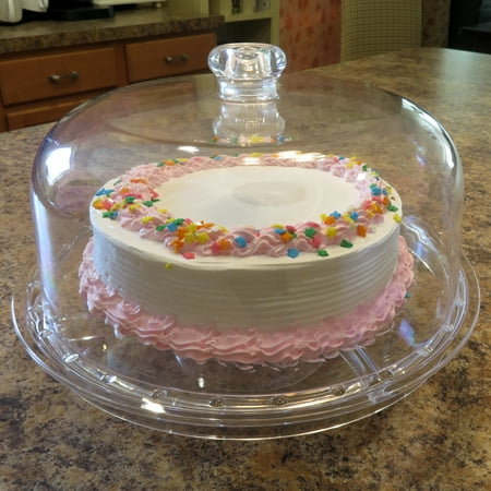 Fused Glass Platters - Evelots 6-in-1 Acrylic Cake Stand Multifunctional Serving Platter With Dome