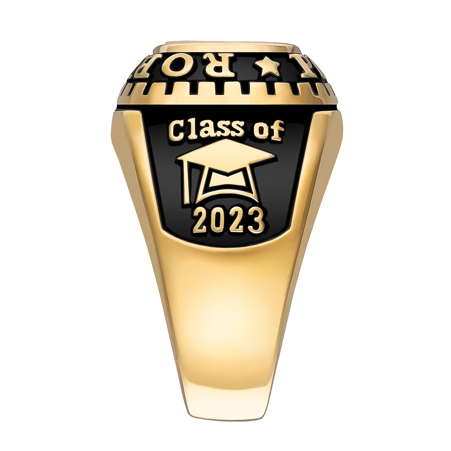 Order Now for 2025 Graduation, Freestyle Women's Class Ring - Onyx, Carnelian, Lapis, Mother of Pearl Genuine Stone Sterling Silver, Personalized, High School or College Graduation