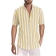 thumbnail image 1 of Mens Manga Corta Botón Abajo Camisas de Impresión Cuello Turndown Botón de Manga Corta Camisa 95% Poliéster 5% Spandex, Blusa Casual, 1 of 5